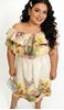 Picture of PLUS SIZE PRINTED DRESS WITH RUFFLED COLLAR